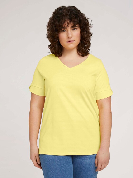 Curvy - T-Shirt mit Bio-Baumwolle - Frauen - mellow yellow Curvy - T-Shirt mit Bio-Baumwolle - Frauen - mellow yellow - 1 - My True Me