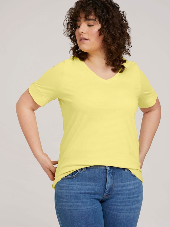 Curvy - T-Shirt mit Bio-Baumwolle - Frauen - mellow yellow Curvy - T-Shirt mit Bio-Baumwolle - Frauen - mellow yellow - 5 - My True Me