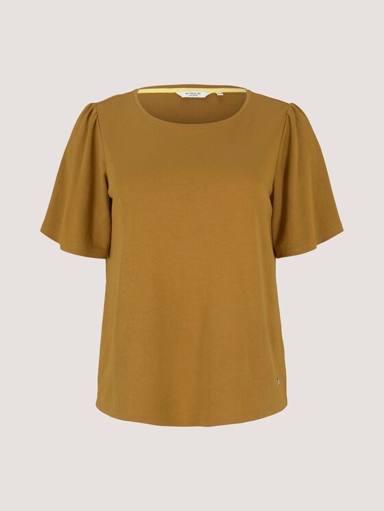T-Shirt mit Volantärmeln - Frauen - California Umber T-Shirt mit Volantärmeln - Frauen - California Umber - 7 - My True Me