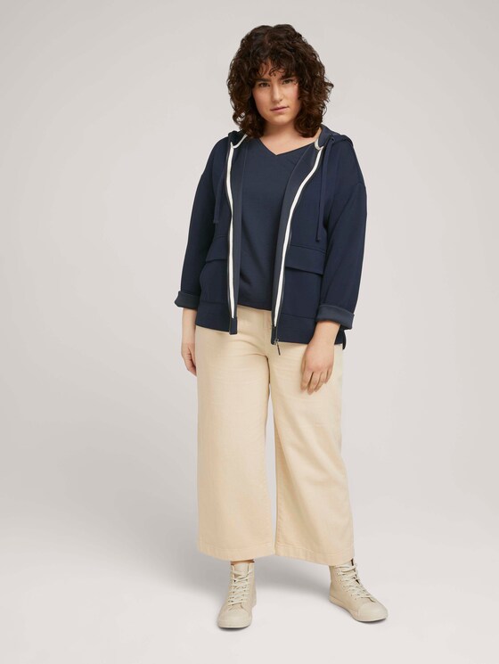 Curvy - Sweatjacke mit Kapuze - Frauen - Sky Captain Blue Curvy - Sweatjacke mit Kapuze - Frauen - Sky Captain Blue - 3 - My True Me