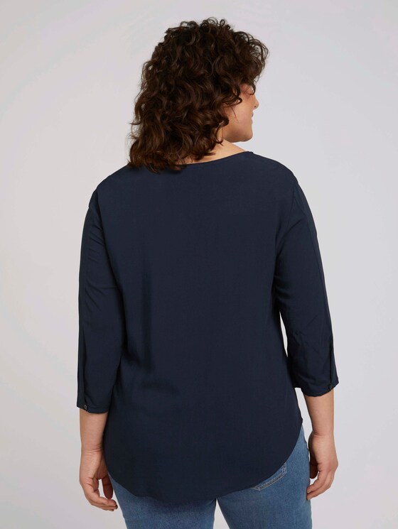 Volant Bluse mit LENZING™ ECOVERO™ - Frauen - Sky Captain Blue Volant Bluse mit LENZING™ ECOVERO™ - Frauen - Sky Captain Blue - 2 - My True Me