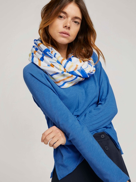 Gemusterter Schlauchschal - Frauen - stripe patchwork print Gemusterter Schlauchschal - Frauen - stripe patchwork print - 5 - TOM TAILOR Denim