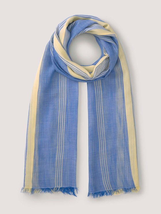 Fließender Schal mit Streifen - Frauen - creme yellow structured stripe Fließender Schal mit Streifen - Frauen - creme yellow structured stripe - 7 - TOM TAILOR Denim