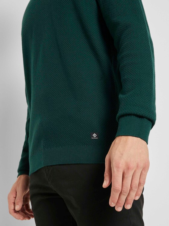 Strukturierter Strickpullover - Männer - Deep Green Lake Strukturierter Strickpullover - Männer - Deep Green Lake - 10 - TOM TAILOR Denim