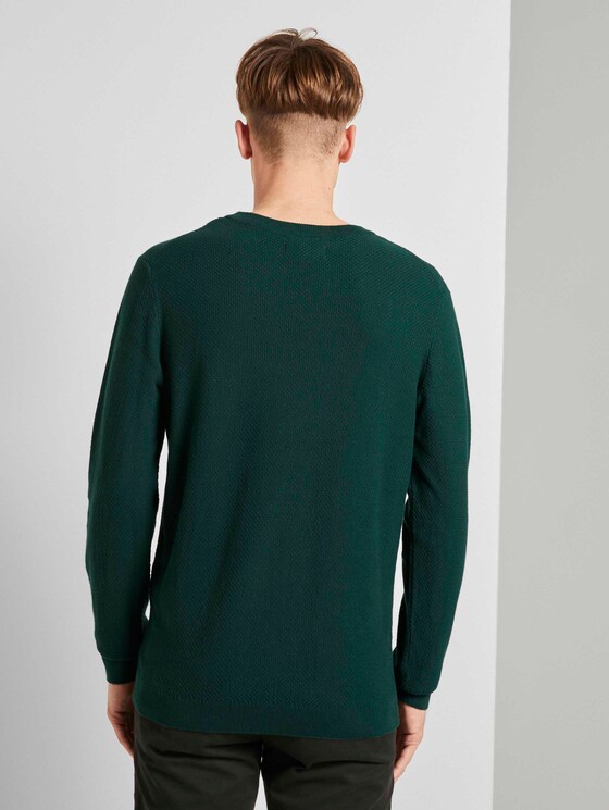 Strukturierter Strickpullover - Männer - Deep Green Lake Strukturierter Strickpullover - Männer - Deep Green Lake - 2 - TOM TAILOR Denim