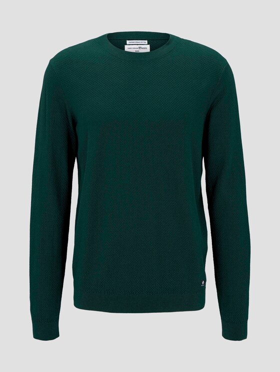 Strukturierter Strickpullover - Männer - Deep Green Lake Strukturierter Strickpullover - Männer - Deep Green Lake - 7 - TOM TAILOR Denim