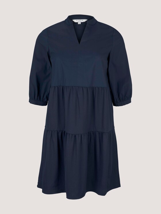 Kleid mit Raffungen - Frauen - Sky Captain Blue Kleid mit Raffungen - Frauen - Sky Captain Blue - 7 - My True Me