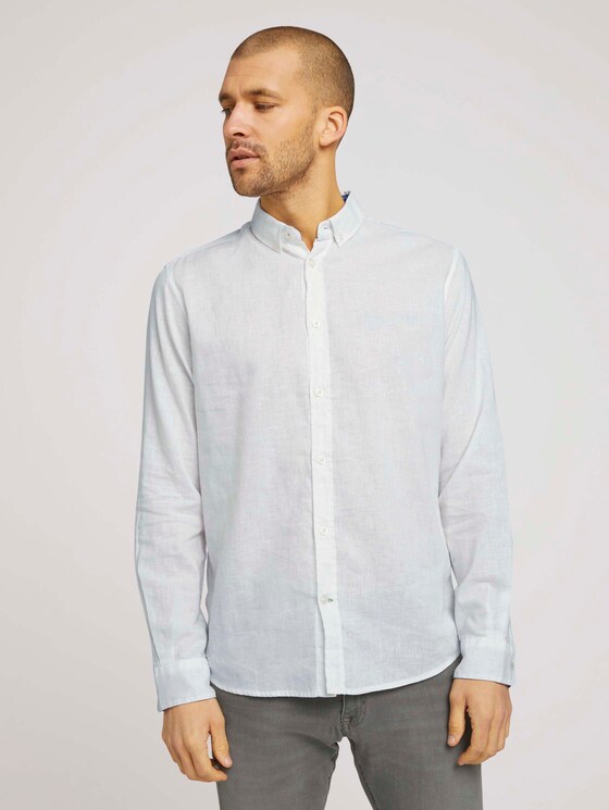 Leinen Hemd - Männer - Off White Leinen Hemd - Männer - Off White - 1 - TOM TAILOR