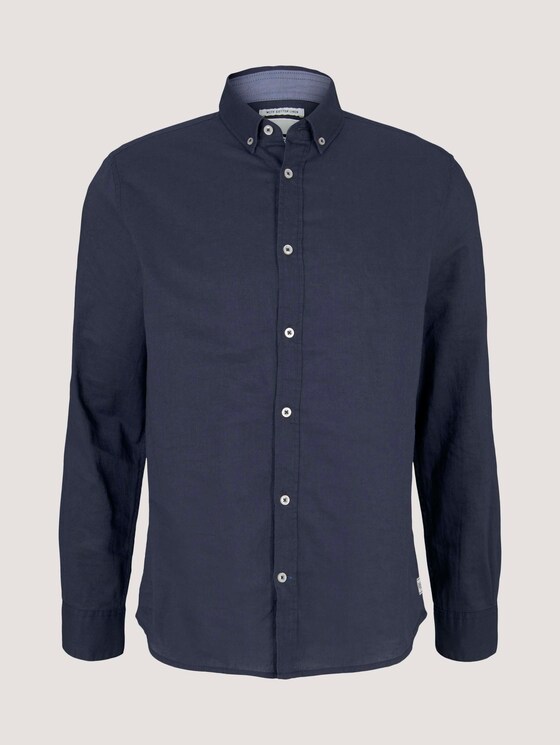 Leinen Hemd - Männer - Navy Eclipse Leinen Hemd - Männer - Navy Eclipse - 7 - TOM TAILOR