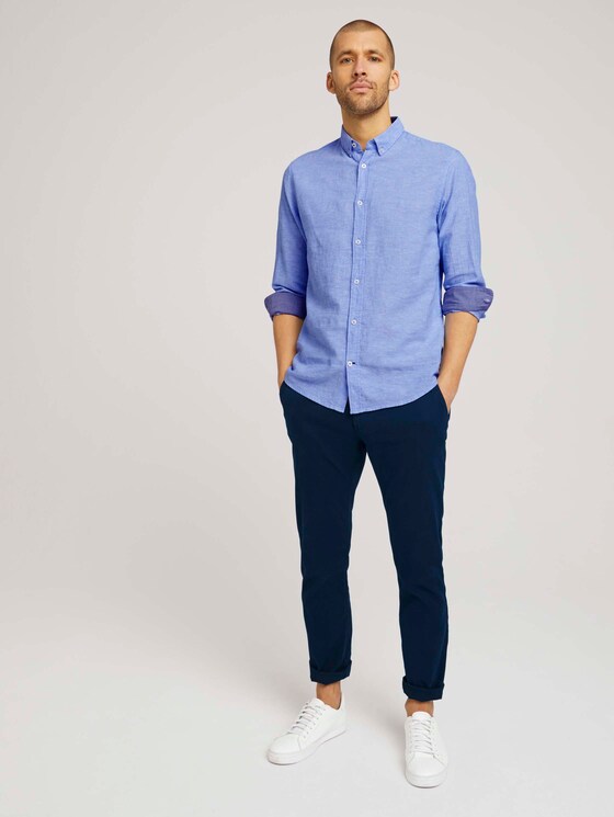 Leinen Hemd - Männer - Sky Blue Chambray Leinen Hemd - Männer - Sky Blue Chambray - 3 - TOM TAILOR