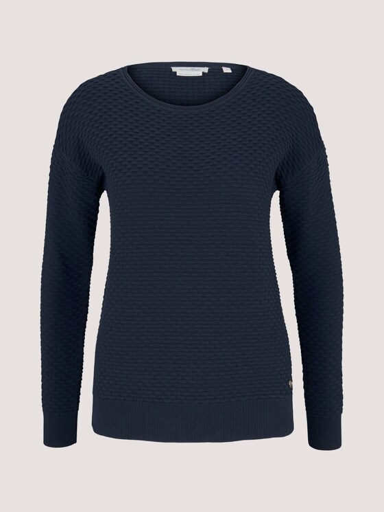 Pullover aus Bio-Baumwolle - Frauen - Sky Captain Blue Pullover aus Bio-Baumwolle - Frauen - Sky Captain Blue - 7 - TOM TAILOR Denim