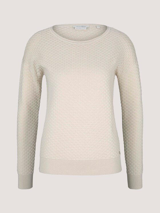 Pullover mit Bio-Baumwolle - Frauen - soft creme beige Pullover mit Bio-Baumwolle - Frauen - soft creme beige - 7 - TOM TAILOR Denim