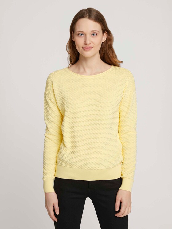 Pullover mit Bio-Baumwolle - Frauen - soft yellow Pullover mit Bio-Baumwolle - Frauen - soft yellow - 1 - TOM TAILOR Denim