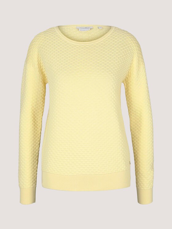Pullover mit Bio-Baumwolle - Frauen - soft yellow Pullover mit Bio-Baumwolle - Frauen - soft yellow - 7 - TOM TAILOR Denim