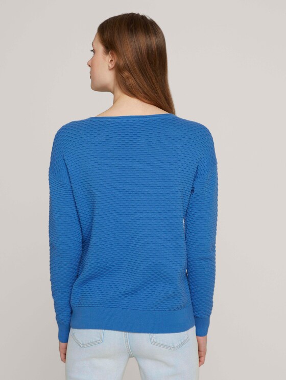 Pullover mit Bio-Baumwolle - Frauen - mid blue Pullover mit Bio-Baumwolle - Frauen - mid blue - 2 - TOM TAILOR Denim