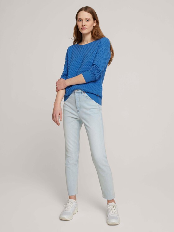 Pullover mit Bio-Baumwolle - Frauen - mid blue Pullover mit Bio-Baumwolle - Frauen - mid blue - 3 - TOM TAILOR Denim