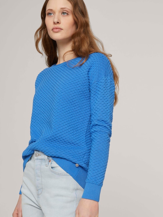 Pullover mit Bio-Baumwolle - Frauen - mid blue Pullover mit Bio-Baumwolle - Frauen - mid blue - 5 - TOM TAILOR Denim