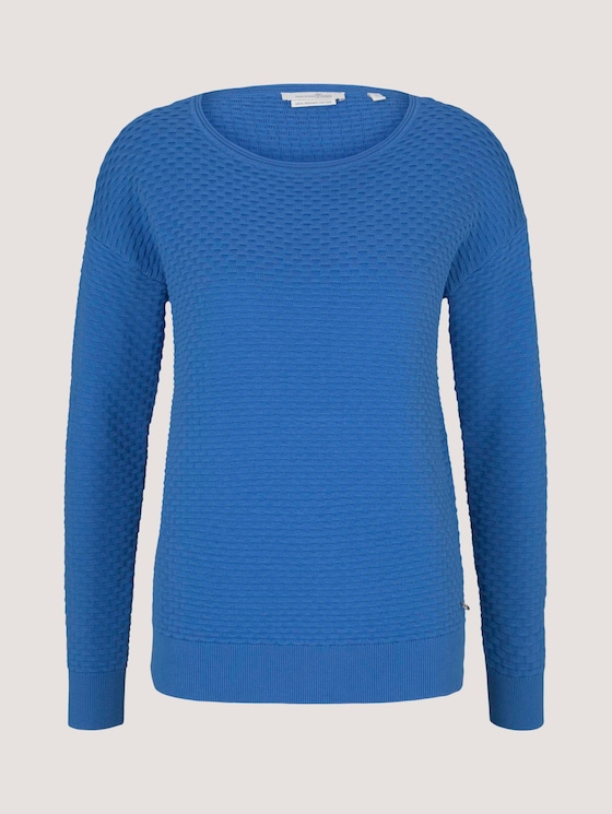 Pullover mit Bio-Baumwolle - Frauen - mid blue Pullover mit Bio-Baumwolle - Frauen - mid blue - 7 - TOM TAILOR Denim