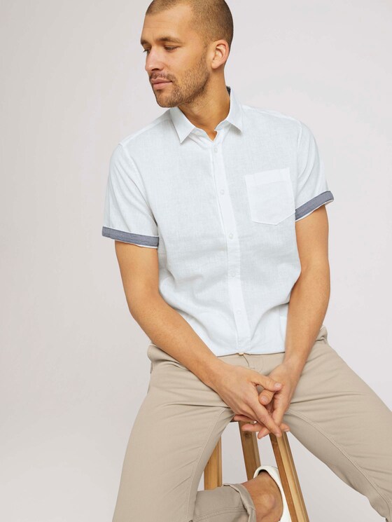 kurzärmliges Hemd - Männer - Off White kurzärmliges Hemd - Männer - Off White - 5 - TOM TAILOR