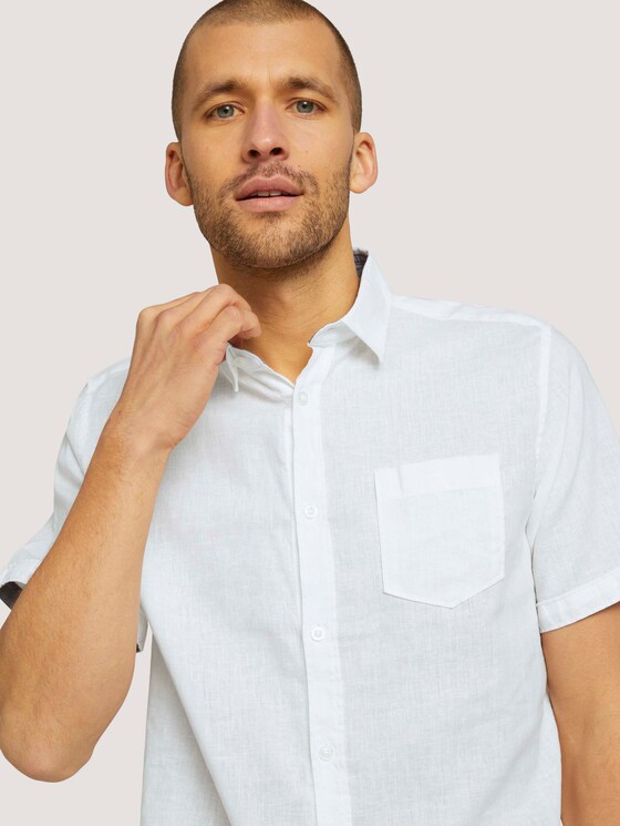 kurzärmliges Hemd - Männer - Off White kurzärmliges Hemd - Männer - Off White - 9 - TOM TAILOR