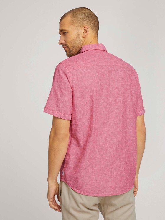 kurzärmliges Hemd - Männer - plain red chambray kurzärmliges Hemd - Männer - plain red chambray - 2 - TOM TAILOR