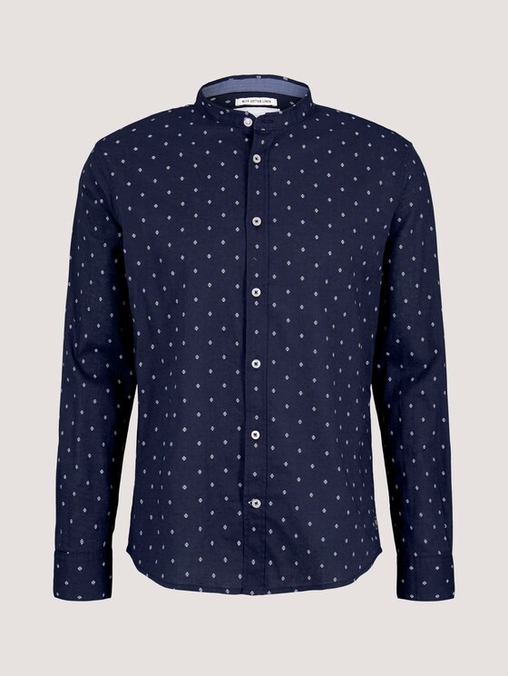 Gemustertes Hemd - Männer - navy white scattered design Gemustertes Hemd - Männer - navy white scattered design - 7 - TOM TAILOR