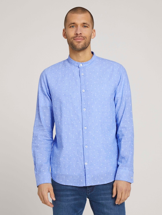 Gemustertes Hemd - Männer - blue white scattered design Gemustertes Hemd - Männer - blue white scattered design - 1 - TOM TAILOR