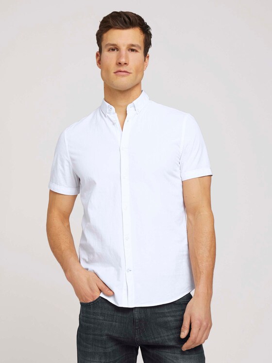 Fein gemustertes Hemd - Männer - White Fein gemustertes Hemd - Männer - White - 1 - TOM TAILOR