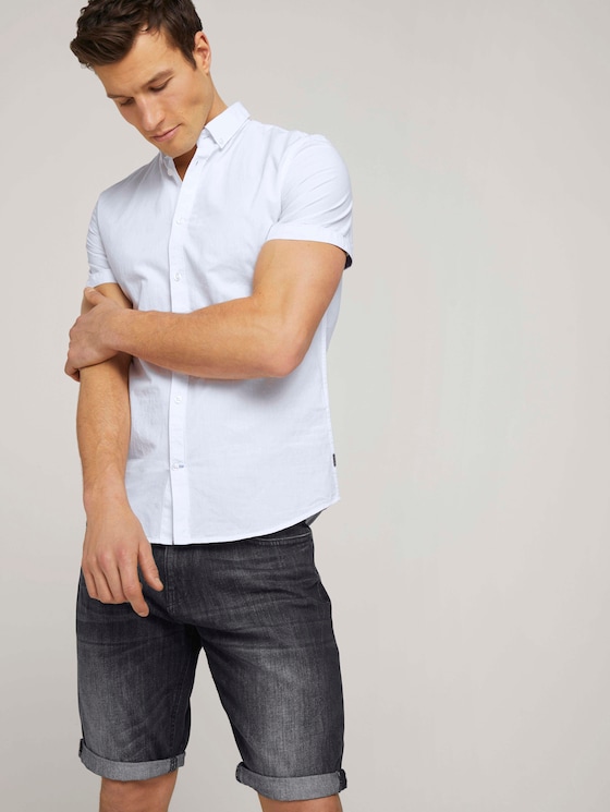 Fein gemustertes Hemd - Männer - White Fein gemustertes Hemd - Männer - White - 5 - TOM TAILOR
