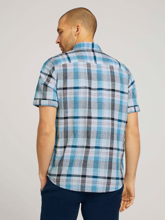 kariertes Kurzarmhemd - Männer - teal blue base colourful check kariertes Kurzarmhemd - Männer - teal blue base colourful check - 2 - TOM TAILOR