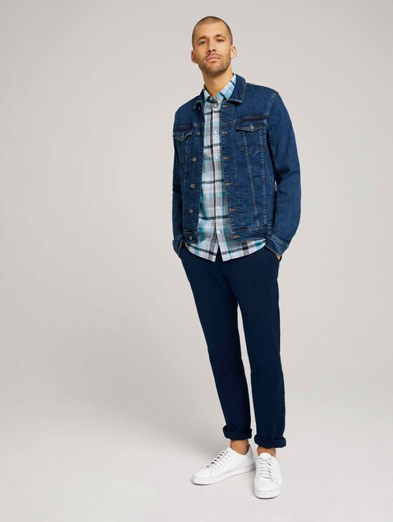 kariertes Kurzarmhemd - Männer - teal blue base colourful check kariertes Kurzarmhemd - Männer - teal blue base colourful check - 3 - TOM TAILOR