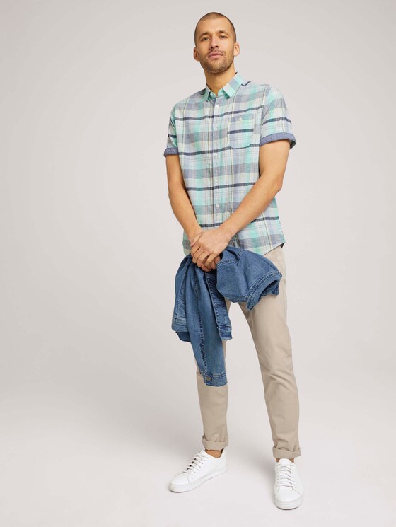 kariertes Kurzarmhemd - Männer - lucid green colourful check kariertes Kurzarmhemd - Männer - lucid green colourful check - 3 - TOM TAILOR