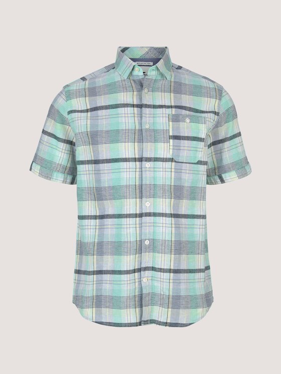 kariertes Kurzarmhemd - Männer - lucid green colourful check kariertes Kurzarmhemd - Männer - lucid green colourful check - 7 - TOM TAILOR