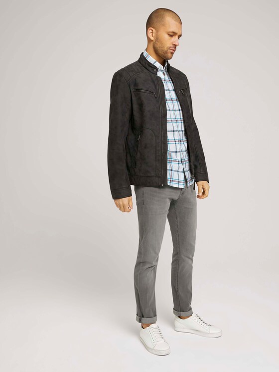 kariertes Kurzarmhemd - Männer - off white blue red check kariertes Kurzarmhemd - Männer - off white blue red check - 3 - TOM TAILOR