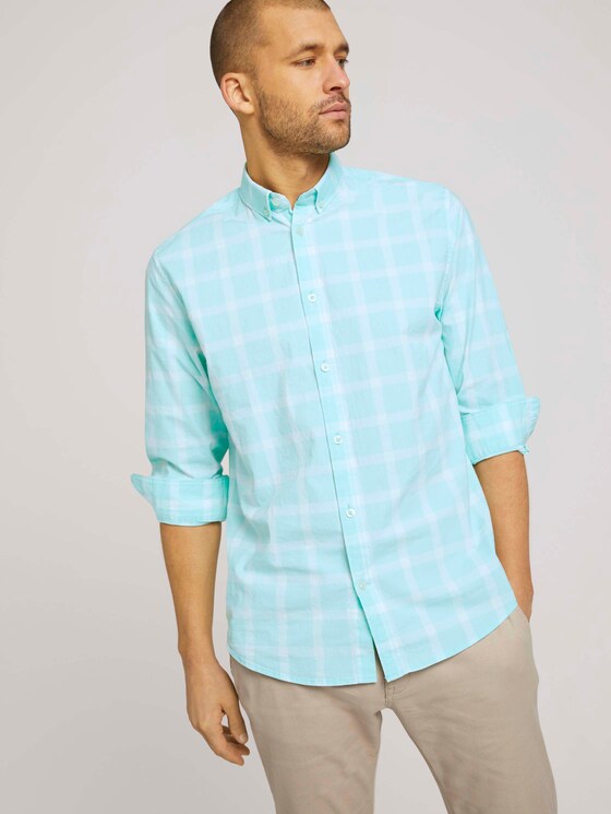 kariertes Hemd - Männer - lucite green white check kariertes Hemd - Männer - lucite green white check - 5 - TOM TAILOR