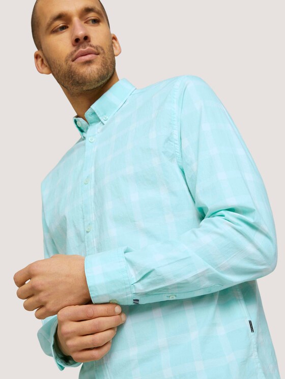 kariertes Hemd - Männer - lucite green white check kariertes Hemd - Männer - lucite green white check - 9 - TOM TAILOR