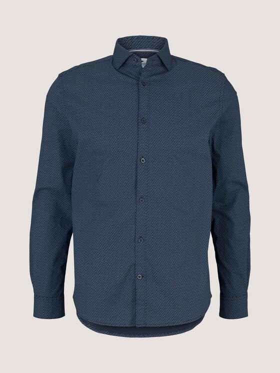 gemustertes Hemd - Männer - navy blue wave design gemustertes Hemd - Männer - navy blue wave design - 7 - TOM TAILOR