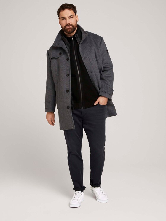 Sweatjacke mit Stehkragen - Männer - Black Sweatjacke mit Stehkragen - Männer - Black - 3 - Men Plus