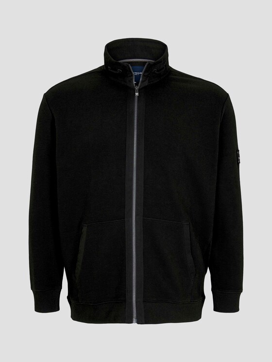 Sweatjacke mit Stehkragen - Männer - Black Sweatjacke mit Stehkragen - Männer - Black - 7 - Men Plus