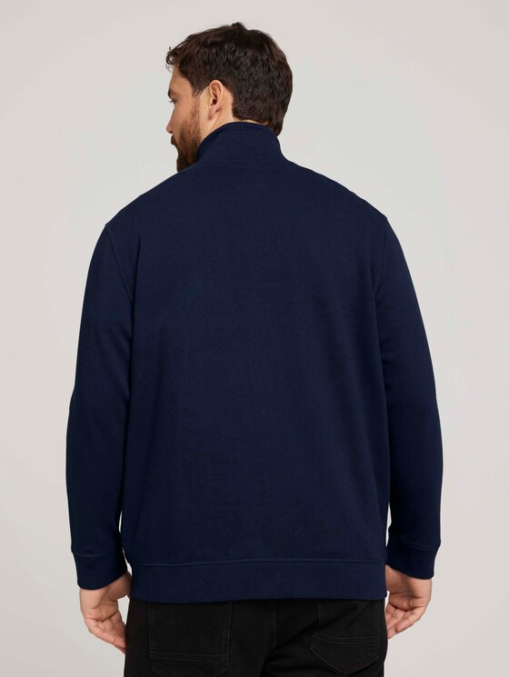 Sweatjacke mit Stehkragen - Männer - Dark Blue Sweatjacke mit Stehkragen - Männer - Dark Blue - 2 - Men Plus