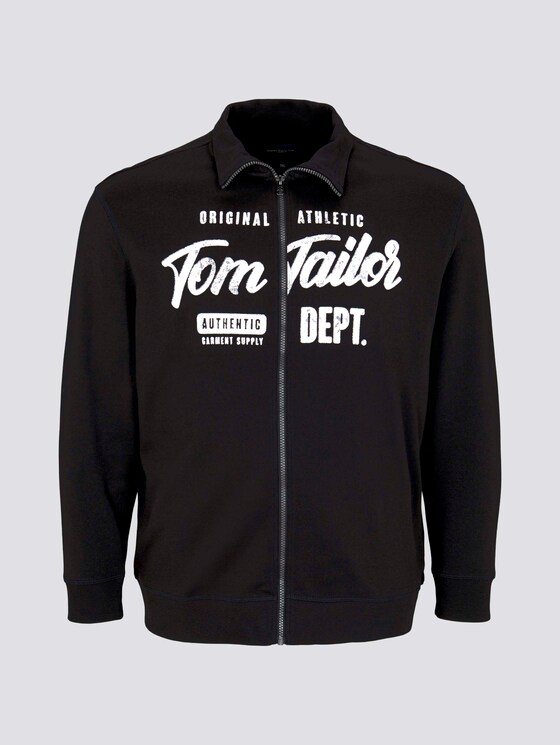 Sweatjacke mit Stehkragen - Männer - Black Sweatjacke mit Stehkragen - Männer - Black - 7 - Men Plus