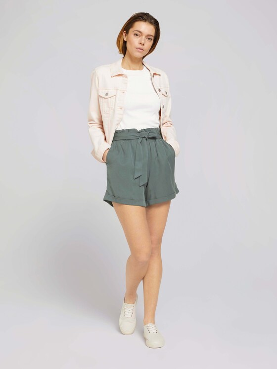 Weiche Relaxed Fit Shorts mit Lyocell - Frauen - dusty pine green Weiche Relaxed Fit Shorts mit Lyocell - Frauen - dusty pine green - 3 - TOM TAILOR Denim