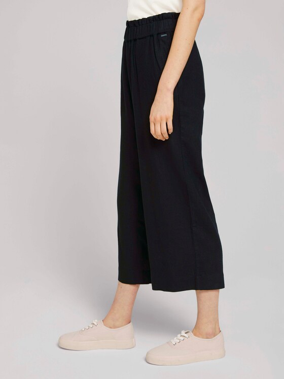 Culotte Hose mit Leinen - Frauen - deep black Culotte Hose mit Leinen - Frauen - deep black - 11 - TOM TAILOR Denim