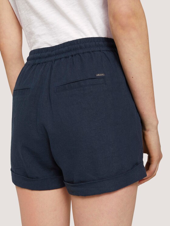 Relaxed Fit Shorts mit Leinen - Frauen - Sky Captain Blue Relaxed Fit Shorts mit Leinen - Frauen - Sky Captain Blue - 10 - TOM TAILOR Denim
