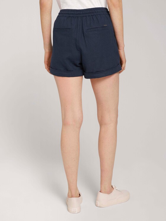 Relaxed Fit Shorts mit Leinen - Frauen - Sky Captain Blue Relaxed Fit Shorts mit Leinen - Frauen - Sky Captain Blue - 2 - TOM TAILOR Denim
