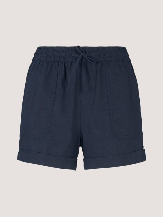 Relaxed Fit Shorts mit Leinen - Frauen - Sky Captain Blue Relaxed Fit Shorts mit Leinen - Frauen - Sky Captain Blue - 7 - TOM TAILOR Denim