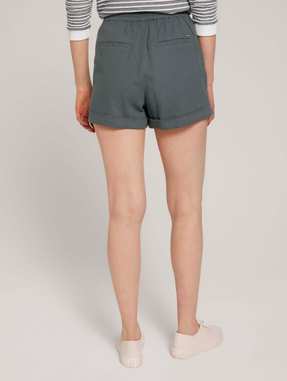 Relaxed-fit shorts with linen - Women - dusty pine green Relaxed-fit shorts with linen - Women - dusty pine green - 2 - TOM TAILOR Denim