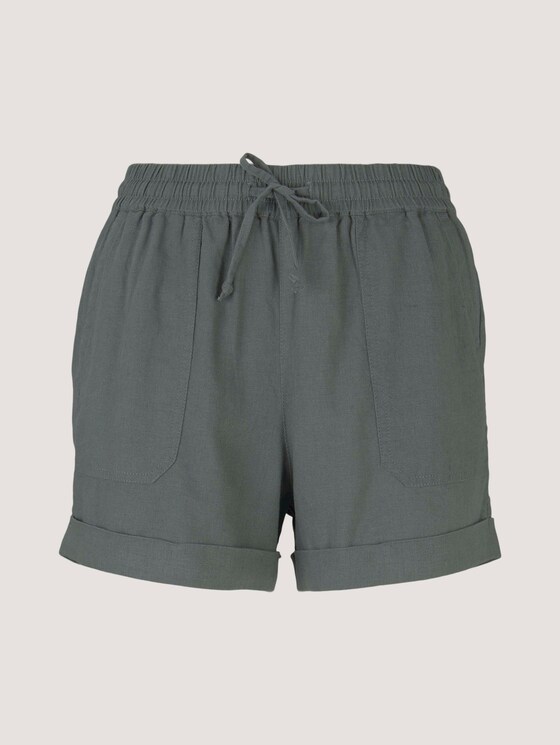 Relaxed-fit shorts with linen - Women - dusty pine green Relaxed-fit shorts with linen - Women - dusty pine green - 7 - TOM TAILOR Denim