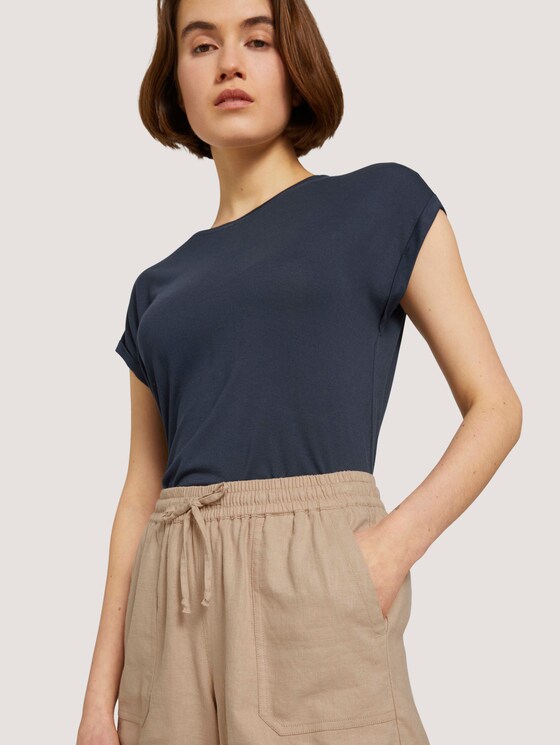 Relaxed Fit Shorts mit Leinen - Frauen - dune beige Relaxed Fit Shorts mit Leinen - Frauen - dune beige - 10 - TOM TAILOR Denim