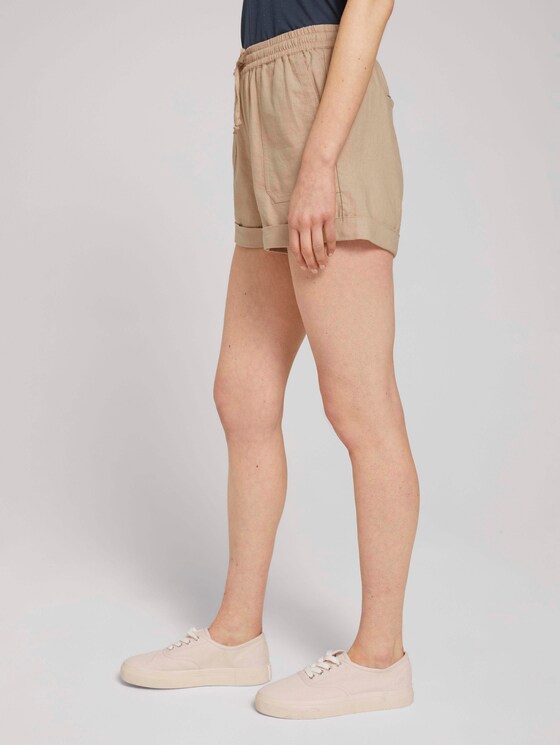 Relaxed Fit Shorts mit Leinen - Frauen - dune beige Relaxed Fit Shorts mit Leinen - Frauen - dune beige - 11 - TOM TAILOR Denim